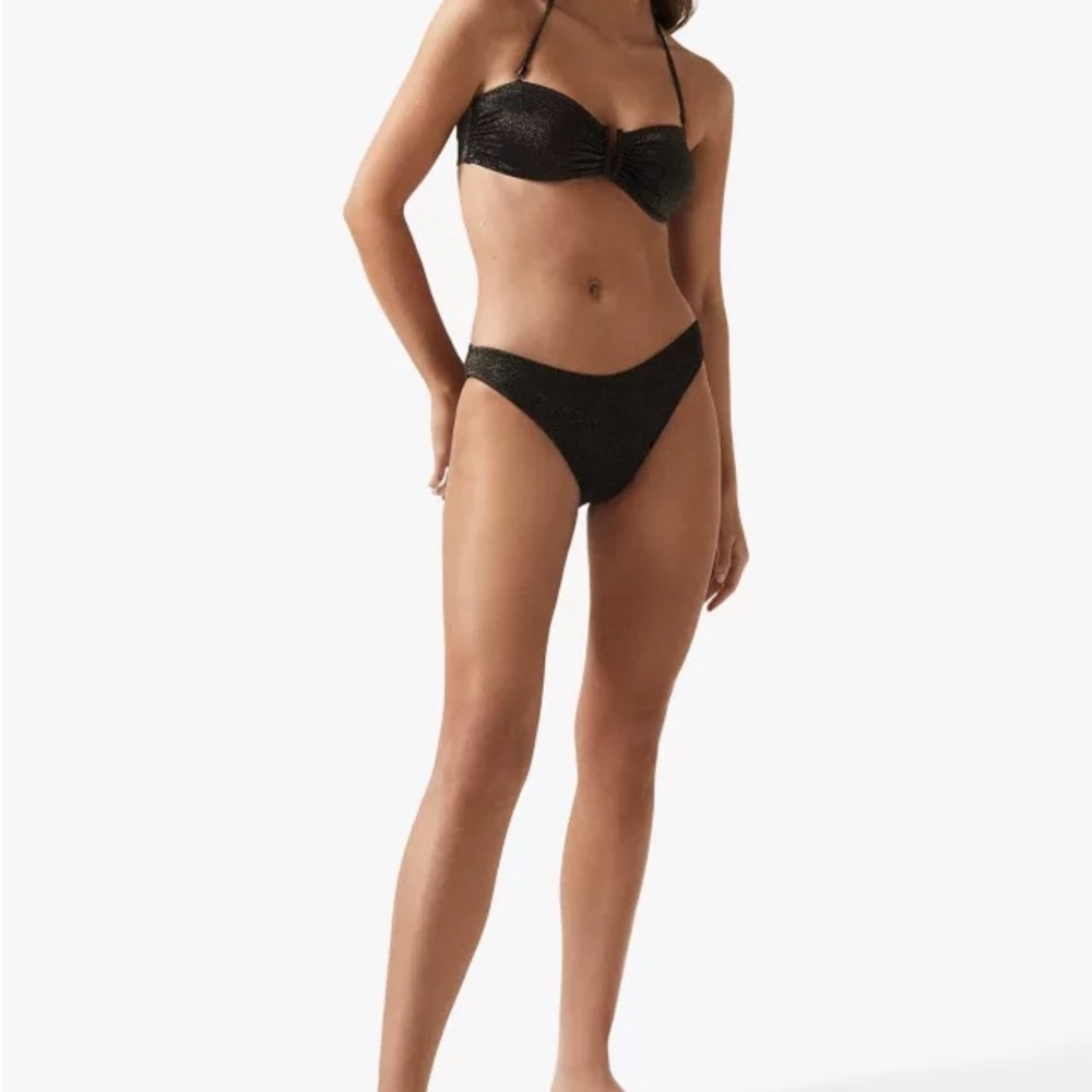 Reiss Adana Metallic Bikini bottom
